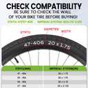 Heavy Duty Bike Inner Tube 20 x 1.75/1.95/2.10/2.125, Schrader Valve, Thick Bicycle Tube Compatible with Road MTB Cruisers Bikes