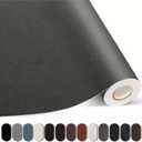 Kangshoon Leather Repair Patches, 35X79 Inch Self-Adhesive Leather Repair Tape, Stretch Vinyl Repair Kit for Couch Furniture Sofas Car Seats (Dark Gray, 35X79 Inch)
