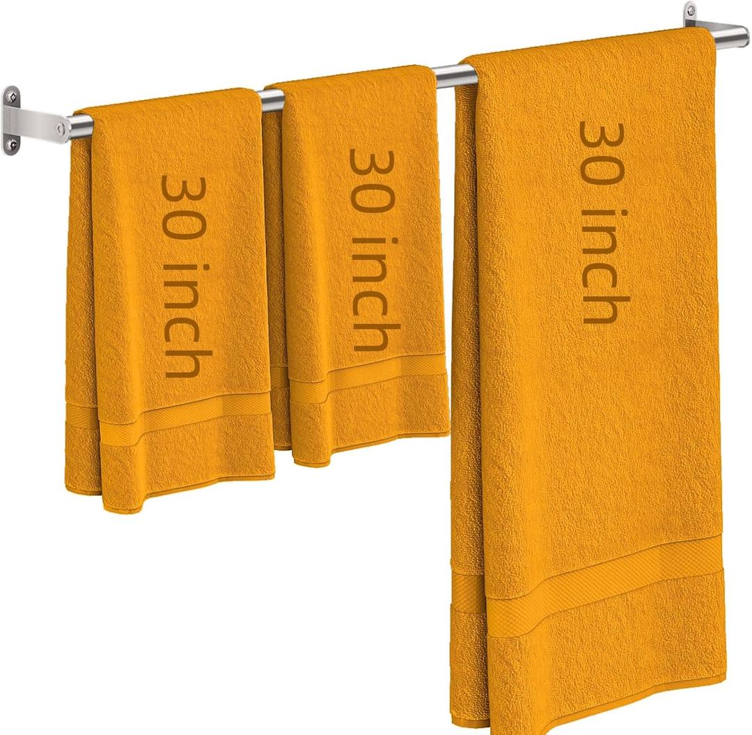 JUYSON 30 Inch Bathroom Towel Bar, Towel Racks for Bathroom Wall Mounted, Stainless Steel Heavy Duty Modern Single Towel Bar Holder Towel Rod Wall Mounted(Single Bar-Brushed Nickel, 30 in)