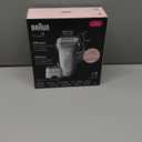 Braun Epilator Silk-pil 7, Hair Removal Device, Women Shaver & Trimmer, Wet and Dry, Wide Head, Includes Shaver Head and Trimmer Comb, SE7-041, Silver