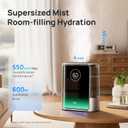 DREO 8L Smart Humidifier Large Room 600ft, HM717S, 80H Runtime Supersized Warm and Cool Mist Humidifiers for Bedroom Baby, 28dB Quiet Air Humidifier for Plants Indoor, Home, Whole House, Silver