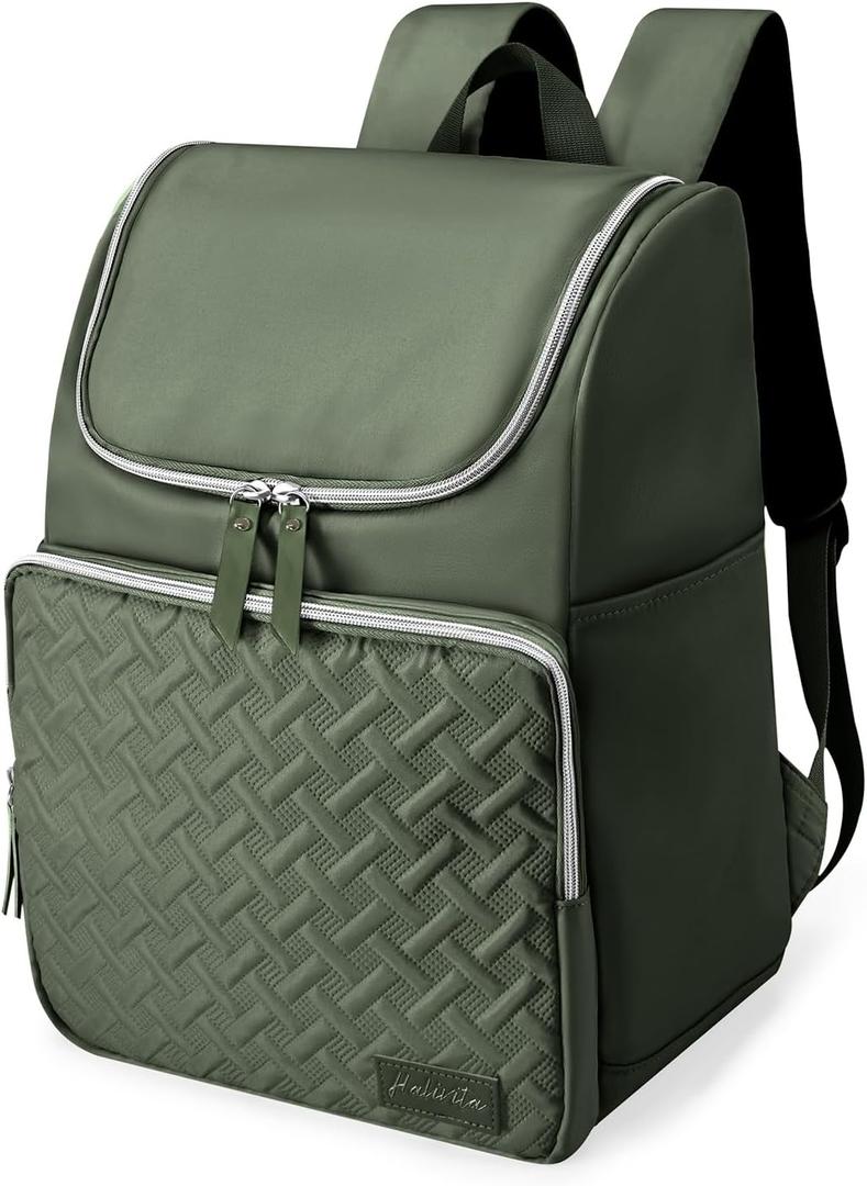 Cooler Backpack Insulated Leak Proof 33 Cans, Waterproof Hiking Backpack Cooler Soft Cooler Bag Lunch Backpack for Picnic Camping Beach, Green