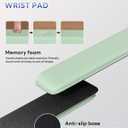 Laborio Computer Keyboard Wrist Rest Stand for Desktop, Keyboard Riser Holder with Wrist Pad for Office Desk, Home, School (Green)