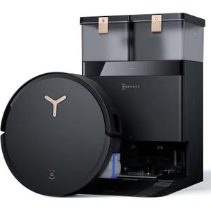 ECOVACS DEEBOT X8 PRO OMNI Robot Vacuum and Mop, 18000Pa, OZMO ROLLER Instant Self-Washing Mopping, 167 Hot Water Mop Washing, Auto Cleaning Solution Adding, Hot Air-Drying, Self-Emptying, Black