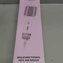 JIGGL Extra-Large-Oval-Barrel Blow Dryer Brush Straightener: One Step Hot Air Hair Dryer Brush for Medium and Long Hair Women, Straightening/Smoothing/Drying/Volumizing, Purple