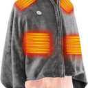 USB Heated Blanket Throw with 9 Heating ZoneWearable Shawl Electric Heating Blanket for Indoor & Outdoor Coral Fleece Plush Pad