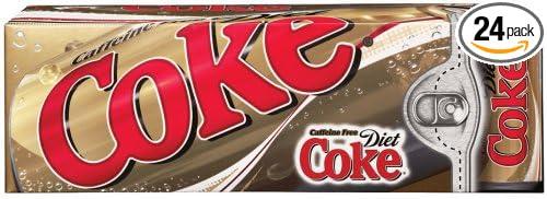 Coke Diet Caffeine Free Soda, 12 oz Can (Pack of 24) Best Before Apr. 06, 2026