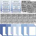 PerKoop 36 Sheets Science Fair Board Poster Boards Supplies 24 Self Adhesive Presentation Subtitles 4 Science Fair Project Titles 8 Personalized Letter Sticker for Classroom(Gradient Blue)