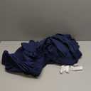 Wrap Around Dust Ruffle Bed Skirt - Navy Blue - for King Size Beds with 12 Inch Drop - Elastic Strap - Adjustable Pleated Bedskirt with Brushed Fabric and Wrinkle Free - for Women, Men, Kids & Teens