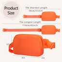 VOROLO Fanny Pack For Women And Men Crossbody Bag Belt Bag with Adjustable Strap Graduation Gifts (Black+Orange-1)