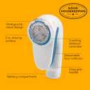 Conair Fabric Shaver and Lint Remover, Battery-Operated Portable Clothes Shaver with 3 Settings, Fuzz Remover for Sweaters, Clothing and Furniture, Large 2-Inch Shaving Head, White