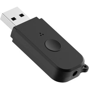 2 in 1 Bluetooth V5.3 Transmitter Receiver, BT USB Adapter, Wireless Audio Transmitter for TV to Bluetooth Headphones, Low Latency, Power by USB for TV/PC Home/Car Sound System