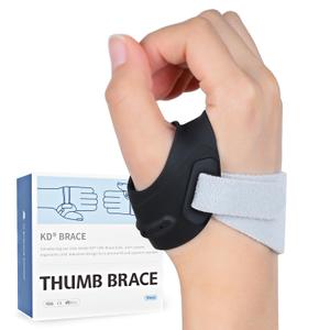 KD Thumb Brace Elite: CMC Thumb Support for Osteoarthritis and Arthritis Pain Relief - Fits Snugly Thumb Brace for Women Men (Medium, Left Hand)