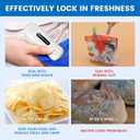 2 x 2 In 1 Mini Bag Sealer with Cutter, Rechargeable Heat Sealer, Portable Snack Bag Sealer for Plastic Bag Food Storage (Pure White)