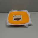 TP 10.5" Melamine Square Dinner Plates, 6-piece Plate Set Unbreakable Serving Dishes for Indoors and Outdoors, Unbreakable Dinner Service for 6 (Orange)