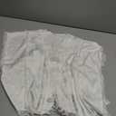 Women Y2k Sheer Lace Trim Button Up Tank Tops Cute Front Tie Up V Neck Going Out Blouse Shirts Vest Summer (White, L)