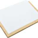 Bamboo Jewelry Display Stand Multiple Earrings Necklace Display Stand Holder Tabletop Display Boards Chains Organizer Holder Jewelry Storage Tray for Show (White, Large)