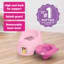 Bright Starts Disney Princess Full Comfort Potty Training Toilet, Easy Clean Removable Bowl, Splash Guard, High Back for Comfort & Stability, Toddlers up to 50 lbs