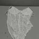 Lilosy Sexy Mesh Sheer Floral Lace Corset Lingerie Bodysuit Bustier Cami Top S