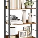 VASAGLE 6-Tier Bookcase, Book Shelf, Bookshelf, 30 x 60 x 178 cm, Shelving Unit, with Back Panels, Industrial, for Living Room, Study, Home Office