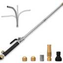 Hydro Jet High Pressure Power Washer-high pressure cleaning tool Extra Long Extendable Wand,Flexible Water Hose Universal Nozzle,Gutter Patio Car Pet Window Cleaning tool black