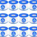 12 Pack Type VI Hot Tub Filter Cartridge Compatible with Lay-Z-Spa, Coleman SaluSpa 90352E 58323 90427E