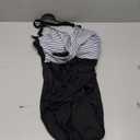 B2prity Women's One Piece Swimsuits Tummy Control Front Cross Bathing Suits Tie Back Slimming V Neck Swimwear S