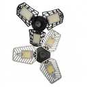 2-Pack LED Garage Light, 60W LED Shop Light with E26/E27 Medium Base, 6000LM Triple LED Garage Lighting, 6500K Screw in LED Tri Light for Attic, Basement