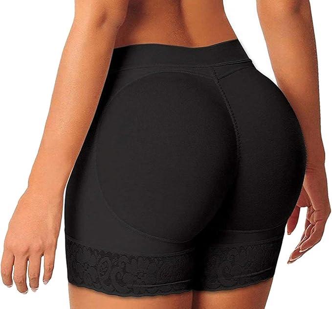 FUT Women's Butt Lifter Lace Boy Shorts Body Shaper Enhancer Panties, M