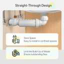 Self-Sealing Waterless P Trap 1-1/2", One Way Sanitary HepvO Waste Valve Upgraded Trap Dry Seal Technology Prevent the Backflow of Air & Wastewater 