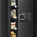 5.1 Cuft Large Home Safe Fireproof Waterproof, Anti-Theft Fireproof Safe Box with Programmable Keypad, Spare Keys and Alarm System, Fire Safes for Home Money Document Valuables