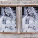 AKRILANE 2 Openings 5x7 Picture Frame Wood Rustic, Decorative, Distressed & Vintage Looking Photo Frames Wall Decor for Wall Mount & Table Top Display for Home Decor – 5 x 7 Wedding Picture Frames – Style A