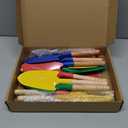 Gisafai 12 Pcs Toy Shovels for Kids Gardening Tools Kids Shovel Mini Metal Garden Shovel Sand Shovels with Sturdy Wooden Handle for Summer Beach Toddler Soil Planting Digging Tools, 4 Colors