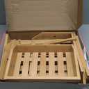 Large 3 Tier Bamboo Fruit Basket Stand for Kitchen Countertop  Fruit Holder  Suitable for Bread, Vegetables, Produce, Home Storage and Display