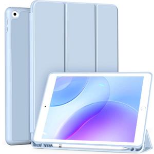 Case for iPad mini 5th Generation 2019 / Mini 4th Generation 2015 with Pencil Holder, Auto Wake/Sleep, Ultra Slim Lightweight Trifold Smart Soft TPU Back Case for iPad mini 5/4, Blue