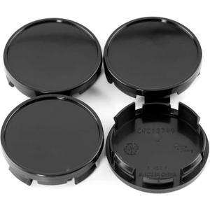 2.48Inch 63MM Wheel Center Cap for Chevy Chevrolet Dodge Toyota Lexus Rim Hubcap, 4 pcs, Black, Outer: 2.48in, Inter: 2.3in