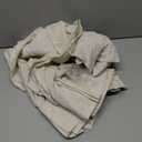 jinchan Linen Pinch Pleated Kitchen Curtains 36 Inch 2 Panels, Natural Linen Tier Curtains Back Tab Beige Farmhouse Cafe, Light Filtering Small Window Drapes for Bathroom Laundry Room Beige