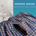 Men's Incontinence Underwear - Washable, Leak Proof with Fly Opening - Protective Panties (Blue, L)