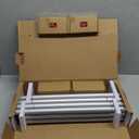 2 Pack Silver Curtain Rods for Windows 48 to 84 Inch, USFOOK 7/8 inch Telescoping Splicing Drapery Rods 32 to 86 Inch, Decoration for Home with Decorative Translucent Finials