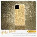 LONLI Hue - Champagne Gold Diamond Facet Sparkling Phone Case for iPhone 15 - [Sparkle Glow Finish, Luxe Glitter Protection] - [360 Shock-Absorbent Bumper] - for iPhone 15
