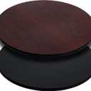 Flash Furniture Glenbrook 36'' Round Table Top with Black or Mahogany Reversible Laminate Top