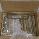 Smarpau Acrylic Gold Sign Holder 5x7,8 Pack Table Number Holders, Double-Sided Display Stand Picture Frames Menu Holder Flyer Stands Photo Holders for Wedding