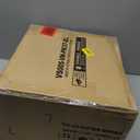 GREENSTELL Small Vanity Stool Chair with Storage and Folding Back, 13.4" x 15" x 30" Square Faux Fur Soft Ottoman, 4 Metal Legs with Anti-Slip Feet, Furry Padded Seat for Makeup, Bedroom, Pink