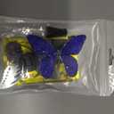 Dotesy 2 Pack Bling Bling Butterfly Air Vent Clips Crystal Butterfly Car Air Fresheners Vent Clips Diamond Cute Car Interior Decor for Women (Blue)