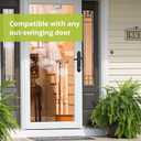 Ideal Security 1216 Surface Mount Storm Door Handle with Lock and Key for 1 1 inches Thick Doors (Black, 4-Posts)