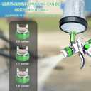 HVLP Paint Sprayer with 10pcs 600ML Mixing Quick Cup,Spray Paint Gun Set Contain 3 Nozzles 1.4/1.7/2mm &Pressure Gauge,Sprayer Gun for Car Painting,Furniture Surface Spraying (Green-Spray Gun Kit)