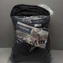 CozyLux Queen Comforter Set Black, 7 Pieces Bed in a Bag, Black Comforter Queen Size, All Season Bedding Sets with Stitch Quilted Comforter, Flat Sheet, Fitted Sheet, Pillowcases