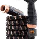 Pocket Hose 25 FT Copper Bullet Expandable Garden Hose w/10 Pattern Thumb Spray Nozzle AS SEEN ON TV 650psi 3/4 in Patented Lead-Free Ultra-Lightweight Solid Copper Anodized Aluminum