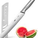 Plys Watermelon Knife 8 Inch, Watermelon Knife with Sleeve, Fruit Melon Cutting Knife, High Carbon Steel Vegetable Knife with Sheath