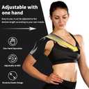 HOUM Rotator Cuff Shoulder Brace with Adjustable Compression Sleeve, Hot/Cold Pack Compatible, Breathable Shoulder Support for Pain Relief, Fits Left/Right Arm, Men & Women (Medium) (Black)
